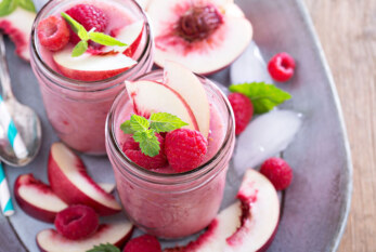 #ValleyEats – Peach Melba Smoothie for Two