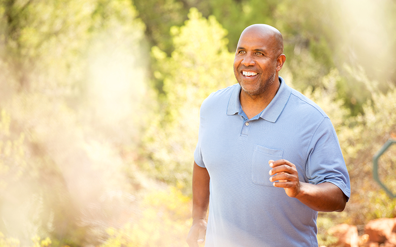 Mature,African,American,Exercising