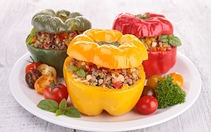 Valley Eats – Low Carb Stuffed Bell Peppers