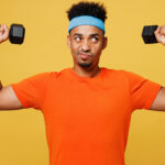 Young,Minded,Fitness,Trainer,Instructor,Sporty,Man,Sportsman,Wear,Orange